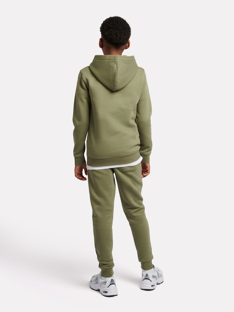 New Balance Green Boys Brush Back Stacked Logo Hoodie Set - Image 3 of 11