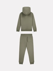 New Balance Green Boys Brush Back Stacked Logo Hoodie Set - Image 7 of 11