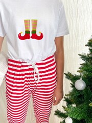 Ladies Personalised Christmas Elf Pyjamas by Koko Blossom - Image 2 of 4