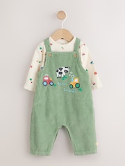 Grün Bauernhof - Set aus Cord-Latzhose und Body für Babys (0 Monate bis 2 Jahre) - Bild 6 von 15