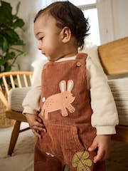 Brown Woodland Cord Dungarees and Bodysuit Baby Set (0mths-2yrs) - Image 2 of 14