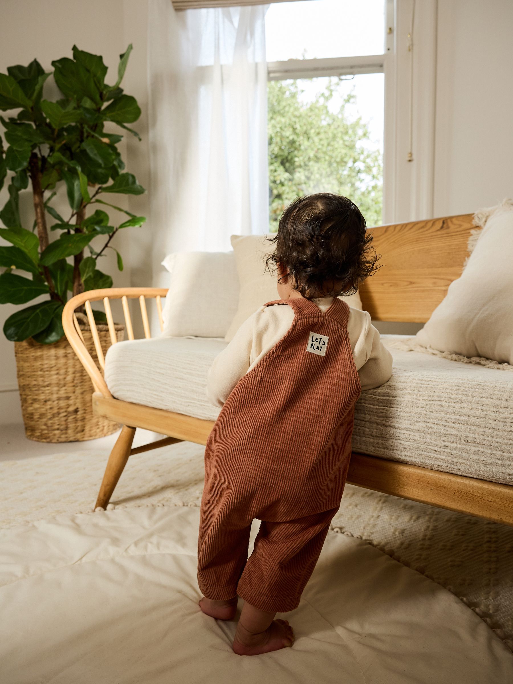 Buy Brown Woodland Cord Dungarees and Bodysuit Set (0mths-2yrs