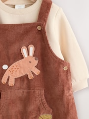 Brown Woodland Cord Dungarees and Bodysuit Baby Set (0mths-2yrs) - Image 9 of 14