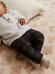Grey Check Baby Sweatshirt and Trousers Set (0mths-2yrs) - Image 4 of 5