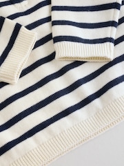 Navy Stripe Baby Knitted Top and Trousers Set (0mths-2yrs) - Image 14 of 16