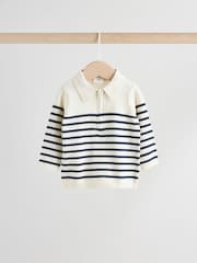 Navy Stripe Baby Knitted Top and Trousers Set (0mths-2yrs) - Image 7 of 16