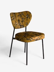 Rockett St George Set of 2 Amber Orange Black Bamboo Perfect Dining Chairs - Image 5 of 8