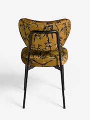 Rockett St George Set of 2 Amber Orange Black Bamboo Perfect Dining Chairs - Image 7 of 8