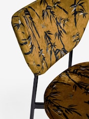 Rockett St George Set of 2 Amber Orange Black Bamboo Perfect Dining Chairs - Image 8 of 8