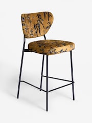 Rockett St George Amber Orange Black Bamboo Perfect Bar Stool - Image 5 of 8