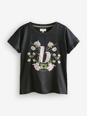 B by Ted Baker Satin Mix Black Jersey Pyjamas - Imagen 2 de 7