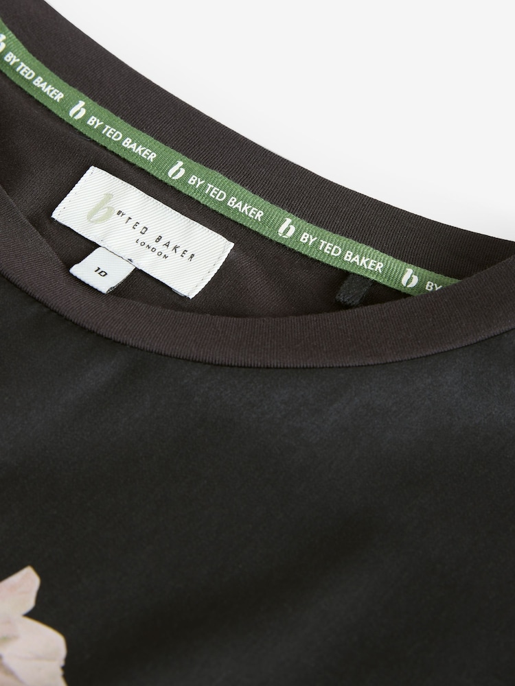 B by Ted Baker Satin Mix Black Jersey Pyjamas - Image 7 of 7 B by Ted Baker Satin Mix Black Jersey Pyjamas - Image 7 of 7