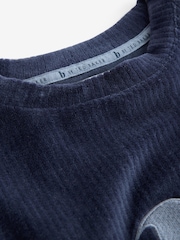 B by Ted Baker Cord Velour Longline Sweatshirt - Image 9 of 9