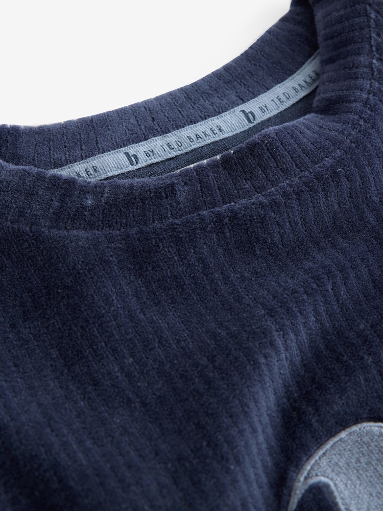 B by Ted Baker Cord Velour Longline Sweatshirt - Image 9 of 9