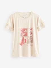 B by Ted Baker Cream Jersey Viscose Pyjamas Set - Image 7 of 8