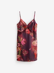 B by Ted Baker Aubergine Purple Satin Lace Slip - Image 1 of 3