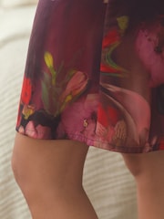 B by Ted Baker Aubergine Purple Satin Lace Slip - Image 4 of 7