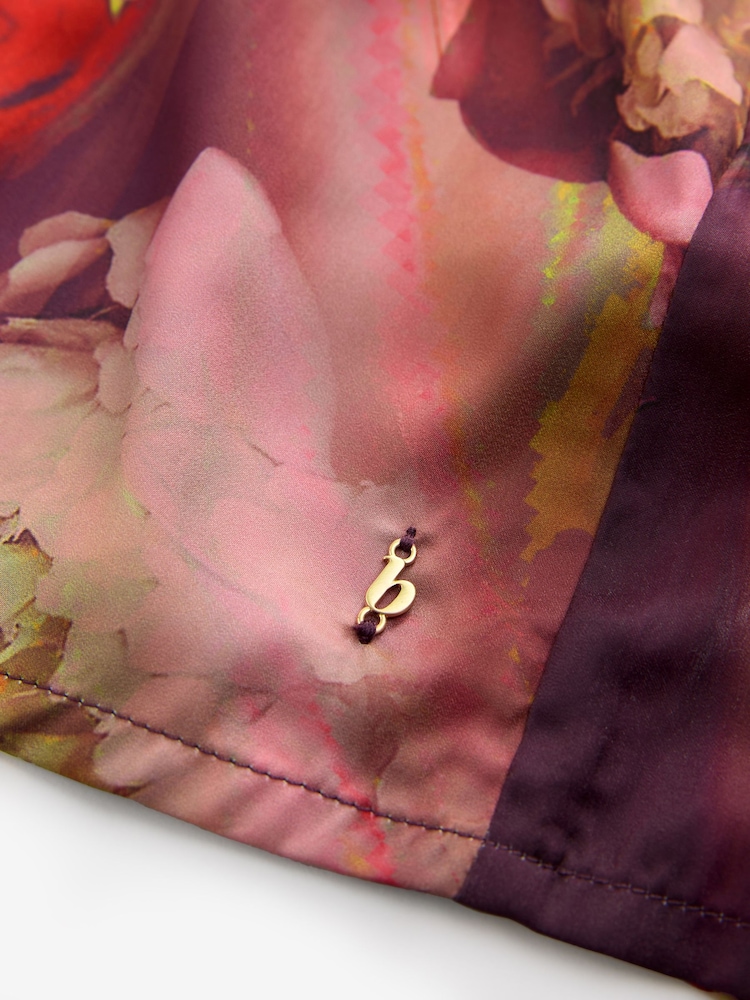 B by Ted Baker Aubergine Purple Satin Lace Slip - Image 7 of 7
