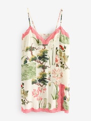 B by Ted Baker Cream Printed Slip with Lace Trim - Bild 1 von 5