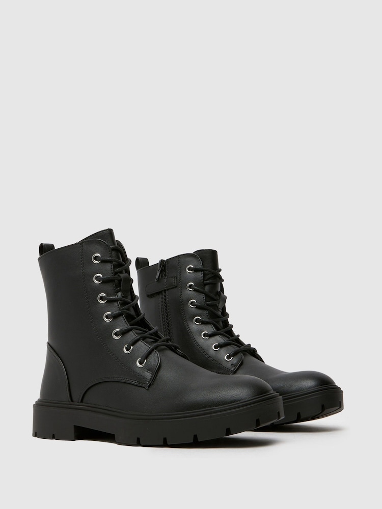 Schuh Celine Lace Up Black Boots - Image 2 of 4