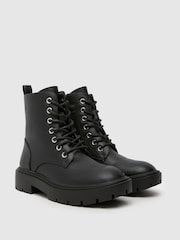 Schuh Celine Lace Up Black Boots - Image 2 of 4