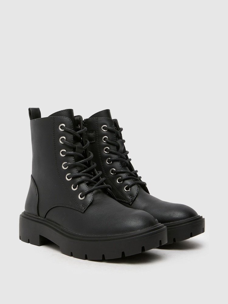 Schuh Celine Lace Up Black Boots - Image 2 of 4