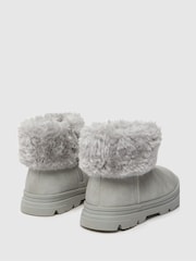 Schuh Grey Cherry Faux Fur Cuff Boots - Image 3 of 4