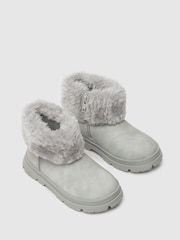 Schuh Grey Cherry Faux Fur Cuff Boots - Image 4 of 4