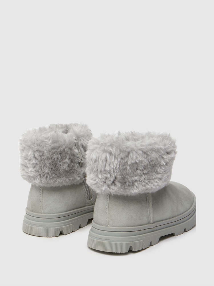 Schuh Siva češnja Umetno krzno gležnjarji - Slika 2 iz 4