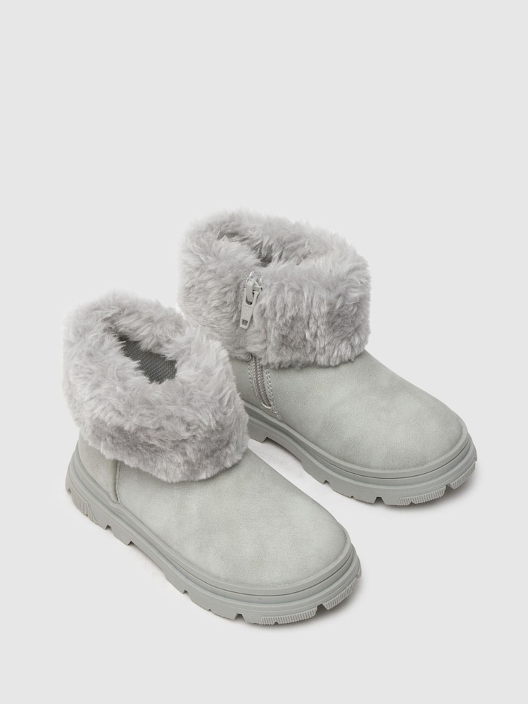 Schuh Siva češnja Umetno krzno gležnjarji - Slika 4 iz 4