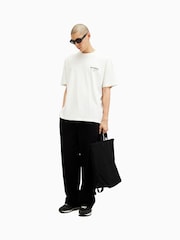 AllSaints White 100% Organic Cotton Underground Crew Neck T-Shirt - Image 3 of 8