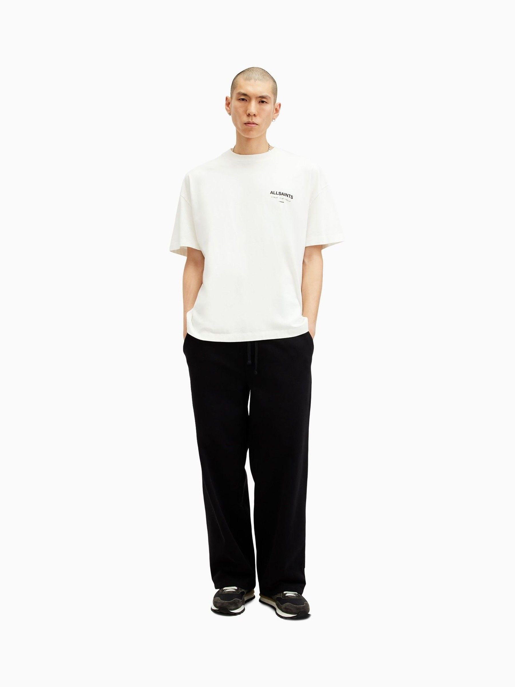 ★ALLSAINTS★ Barrel Days Crew T-Shirt Buy AllSaints White Underground Oversized Cotton Crew Neck T