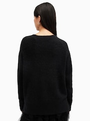 AllSaints Black Goth Jumper - Image 4 of 6