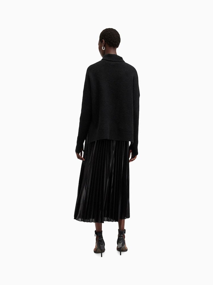 AllSaints Black Spark Dress - Image 2 of 7 AllSaints Black Spark Dress - Image 2 of 7