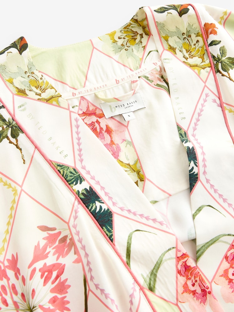 B by Ted Baker Ecru Floral Print Woven Robe - Image 2 of 5