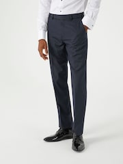 Skopes Blue Tailored Fit Cuba Geometric Dinner Suit Trousers - Image 1 of 4