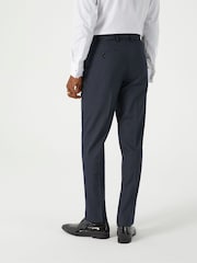 Skopes Blue Tailored Fit Cuba Geometric Dinner Suit Trousers - Image 2 of 4