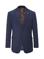 Skopes Blue Tailored Fit Ultimate Comfort Fenton Check Suit Jacket - Image 5 of 6