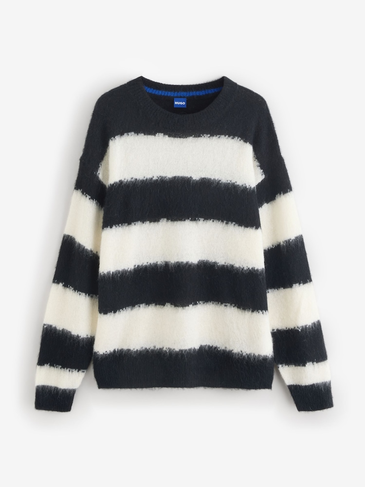 HUGO Black Somi Stripe Jumper - Image 1 of 1