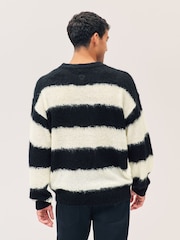 HUGO Black Somi Stripe Jumper - Image 2 of 5