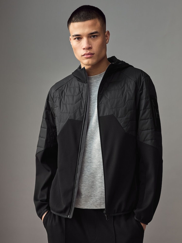 BOSS Black Wilder Hooded Hybrid Padded Jacket - Image 1 of 4 BOSS Black Wilder Hooded Hybrid Padded Jacket - Image 1 of 4