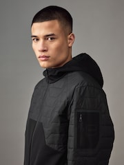BOSS Black Wilder Hooded Hybrid Padded Jacket - Image 3 of 4