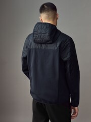 BOSS Dark Blue Wilder Hooded Hybrid Padded Jacket - Image 2 of 4