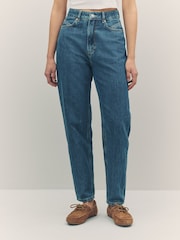 BOSS Blue Classic Mom Fit Denim 100% Cotton Jeans - Image 1 of 8