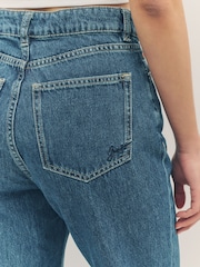 BOSS Blue Classic Mom Fit Denim 100% Cotton Jeans - Image 4 of 8
