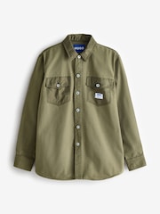 HUGO Khaki Green Ebrido Cotton Overshirt - Image 1 of 1