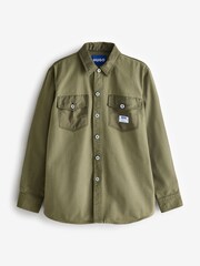 HUGO Khaki Green Ebrido Cotton Overshirt - Image 5 of 5
