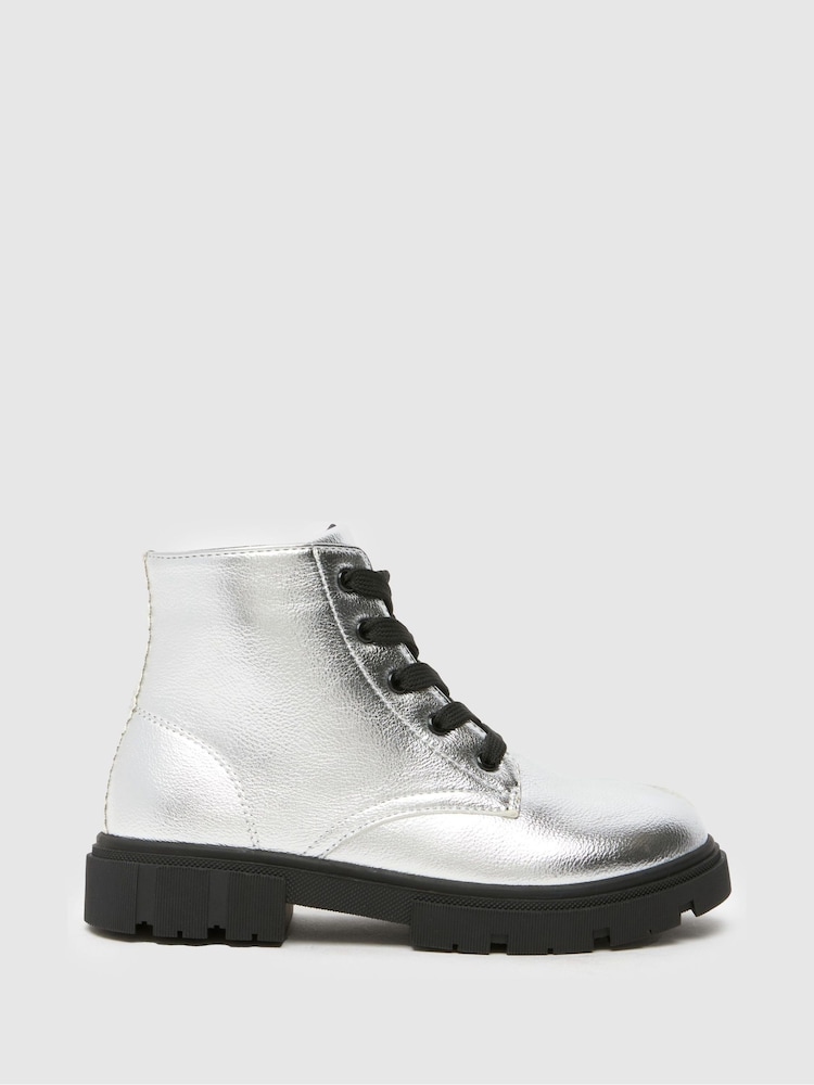 Schuh Silver Carnival Lace Boots - Image 1 of 4