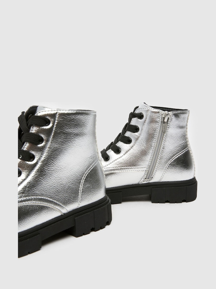 Schuh Silver Carnival Lace Boots - Image 4 of 4