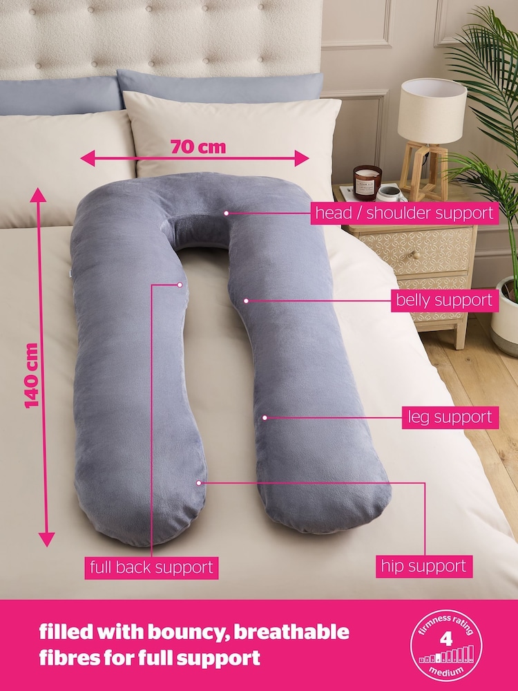 Silentnight Grey Pregnancy Body Support Pillow - Image 5 of 10